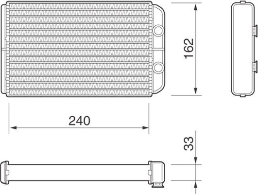 MAGNETI MARELLI Теплообменник, отопление салона 350218064000